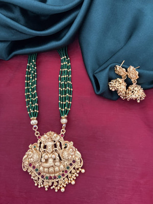 YIMBLI Brass Gold-plated Gold Jewellery Set(Pack of 1)