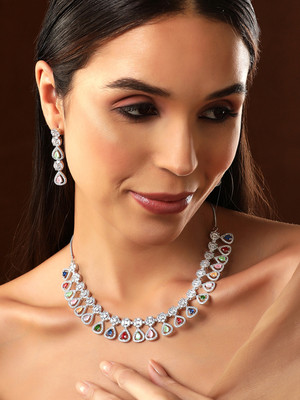 RUBANS Alloy Silver Jewellery Set(Pack of 1)