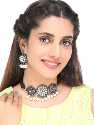 SKG Fashion Store Alloy Silver Jewellery Set(Pack of 1)