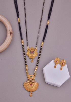 house of common Brass Gold-plated Gold Jewellery Set(Pack of 3)