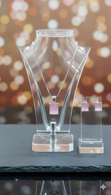 Dazzle Jewel Alloy Pink Jewellery Set(Pack of 1)