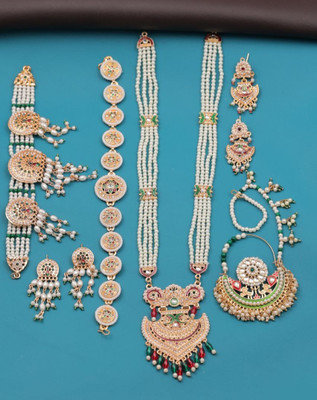 VISITART JEWELLERY Alloy Gold-plated Multicolor Jewellery Set(Pack of 8)