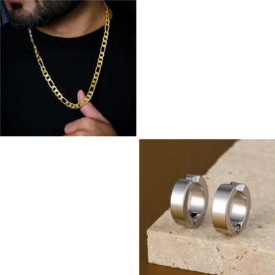 MAATRCHAAYA Stainless Steel Gold-plated, Sterling Silver Gold, Silver Jewellery Set(Pack of 2)