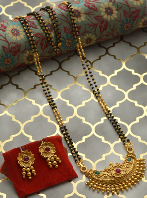 RADHEKRISHNA IMITATION Copper Gold-plated Gold Jewellery Set(Pack of 1)