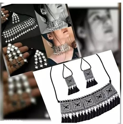 Samridhi DC Oxidised Silver Silver Jewellery Set(Pack of 2)