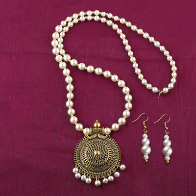 SILVER SHINE Alloy Gold, White Jewellery Set(Pack of 1)