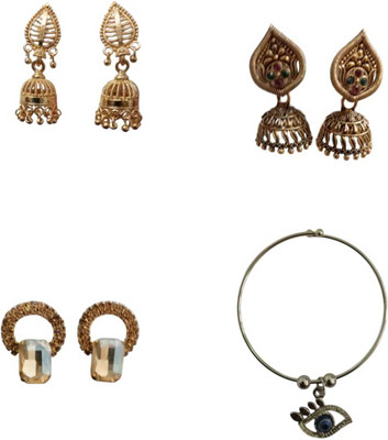 Vishnu Enterprises Alloy Gold-plated Multicolor Jewellery Set(Pack of 4)
