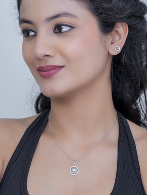 uncle jewels Sterling Silver Rhodium Silver Jewellery Set(Pack of 1)