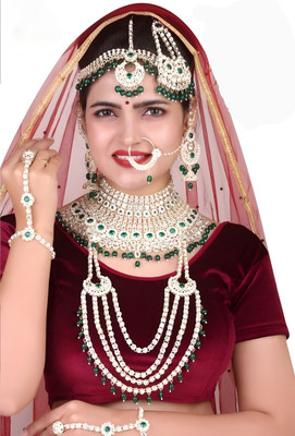 PARMESHWAR IMITATION Metal Silver Multicolor Jewellery Set(Pack of 1)