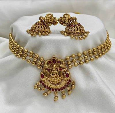 Shilpa Creation Brass Gold Jewellery Set(Pack of 1)