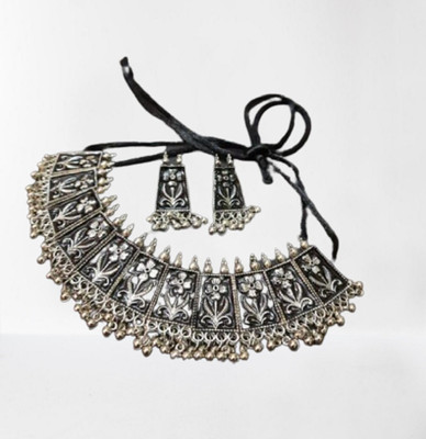 Samridhi DC Oxidised Silver Black Jewellery Set(Pack of 1)