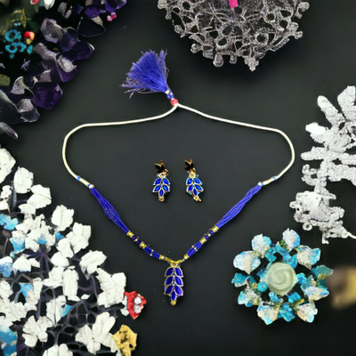 Sky Fashion Brass, Copper Brass Blue Jewellery Set(Pack of 1)