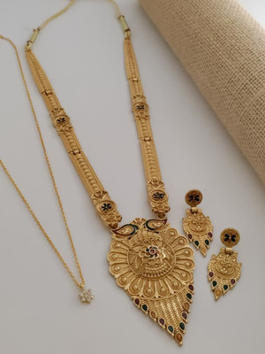 BHAGAVATI ENTERPRISE Brass Gold-plated Gold Jewellery Set(Pack of 2)