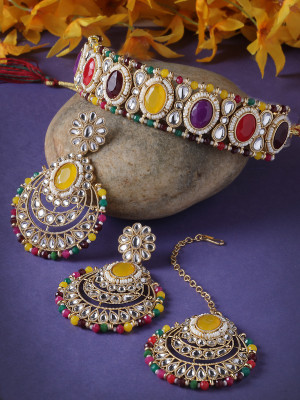 Sukkhi Alloy Gold-plated Multicolor Jewellery Set(Pack of 1)