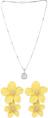Opus Gems Stone Silver, Yellow Jewellery Set(Pack of 1)