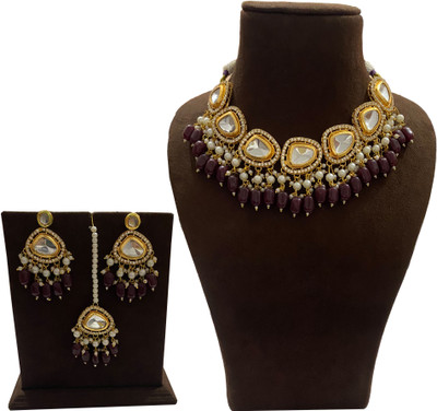NUHA TRADERS Metal, Glass, Alloy Gold-plated Multicolor Jewellery Set(Pack of 4)