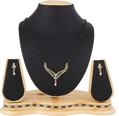 Bhagya Lakshmi Alloy Silver, Black Jewellery Set(Pack of 1)
