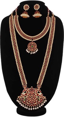 bharatnatyam set Alloy Multicolor Jewellery Set(Pack of 1)