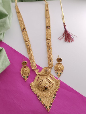 Univers Fashion Trends Brass Gold-plated Gold Jewellery Set(Pack of 1)