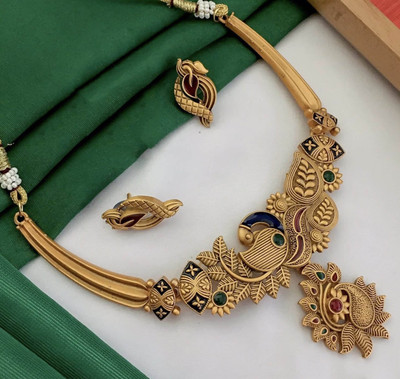 SHIVAY FASHION HUB Alloy Copper Gold Jewellery Set(Pack of 1)