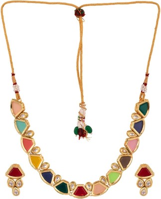 SARAF RS JEWELLERY Alloy Gold-plated Multicolor Jewellery Set(Pack of 1)