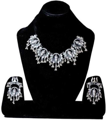Ruhi Oxidised Silver Silver Jewellery Set(Pack of 1)