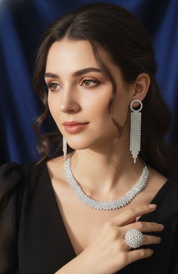 Tarannum fashion store Alloy Silver Jewellery Set(Pack of 1)