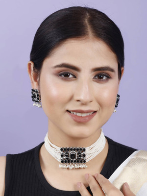 Anamya Collections Alloy Black Jewellery Set(Pack of 1)