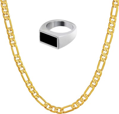 house of common Alloy Gold-plated, Sterling Silver Black, Gold, Grey Jewellery Set(Pack of 2)