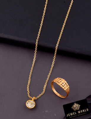 Jewel WORLD Brass, Alloy Gold-plated Gold, Multicolor Jewellery Set(Pack of 1)