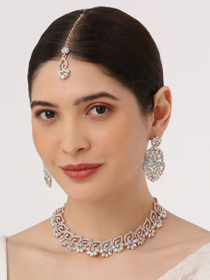 VATSALYA creation Alloy Gold-plated Rose Gold Jewellery Set(Pack of 1)
