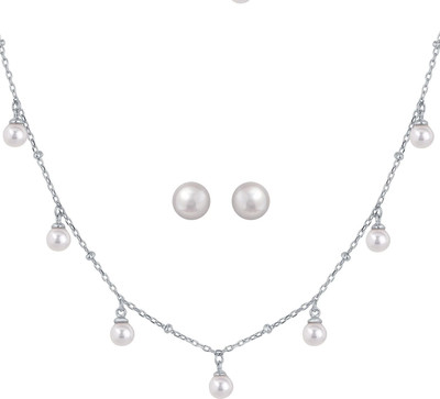 Shiyara JEWELLS Sterling Silver Rhodium White Jewellery Set(Pack of 1)