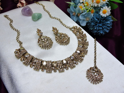 VATSALYA creation Alloy Gold-plated Gold Jewellery Set(Pack of 1)
