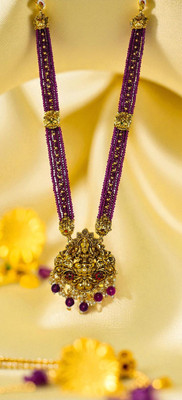 fashion jewellary Brass Gold-plated Purple Jewellery Set(Pack of 1)