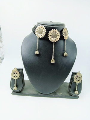 MITRA CREATION Oxidised Silver, Dori Black, Silver Jewellery Set(Pack of 1)