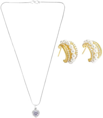 asthacollection Stone White, Gold Jewellery Set(Pack of 1)