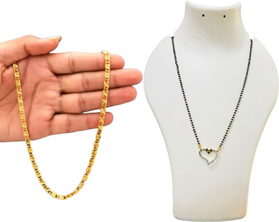 Charms Alloy Gold-plated Black, Gold Jewellery Set(Pack of 1)