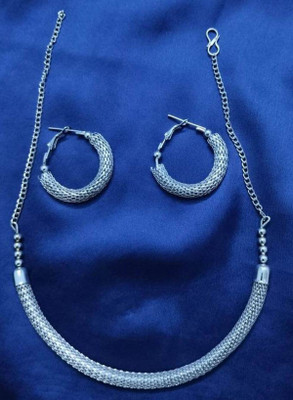 Aksh Enterprises Alloy Silver Silver Jewellery Set(Pack of 3)