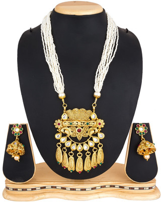 LUXOR Alloy Gold-plated Multicolor Jewellery Set(Pack of 1)