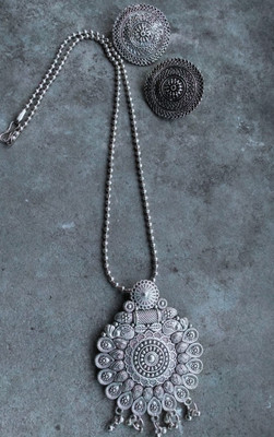 MS Creation Brass Brass Silver Jewellery Set(Pack of 1)