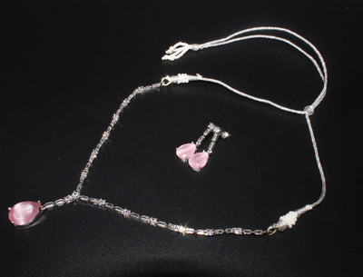 Twilight Gem Copper Silver Pink Jewellery Set(Pack of 3)