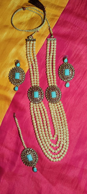 Vidya enterprises Brass Blue Jewellery Set(Pack of 1)