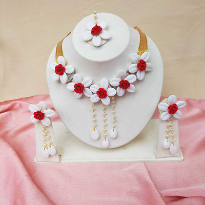 Gayatri Fabric Gold Jewellery Set(Pack of 1)