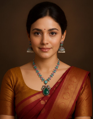 GDNC Brass, Alloy Pink, Purple Jewellery Set(Pack of 3)