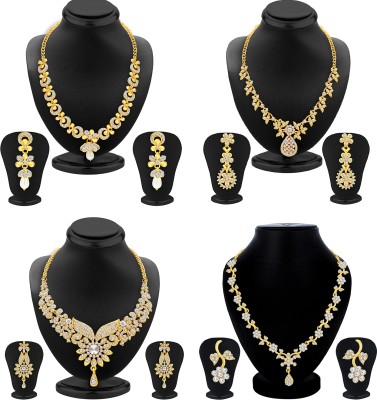 Sukkhi Alloy Gold-plated Gold Jewellery Set(Pack of 4)