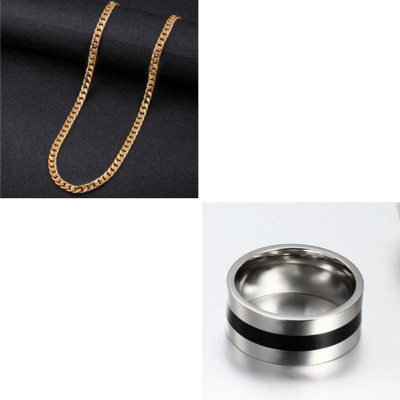 MAATRCHAAYA Stainless Steel Gold-plated, Sterling Silver Gold, Silver Jewellery Set(Pack of 2)