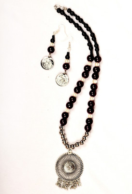 A S enterprize Oxidised Silver Black, Silver Jewellery Set(Pack of 1)