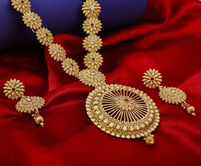Aasankharidari Metal, Alloy Gold-plated Gold Jewellery Set(Pack of 1)