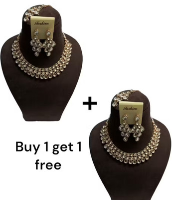 SatnamCreation Alloy Gold-plated Rose Gold Jewellery Set(Pack of 1)