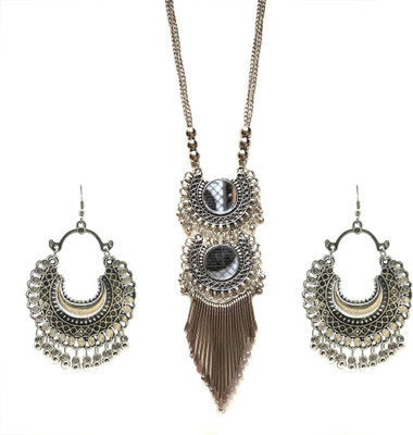 MA Enterprises Oxidised Silver Sterling Silver Silver Jewellery Set(Pack of 1)